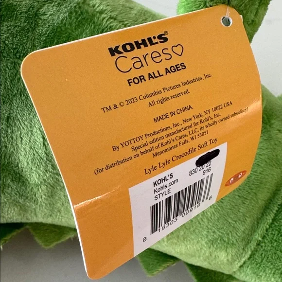 Kohl's Cares Lyle Lyle Crocodile Soft Plush Toy Lovey Bernard Waber Green New - Picture 9 of 10
